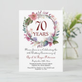 Invitation 70e anniversaire du Platinum Mariage Floral (Debout devant)