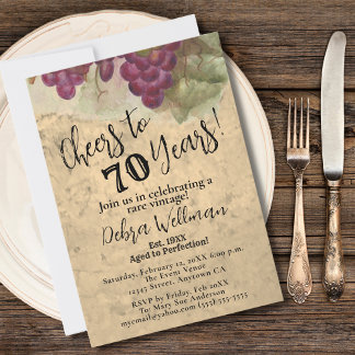 Invitation 70e anniversaire du vignoble | À 70 ans de vin et
