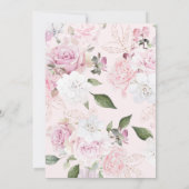 Invitation 70e anniversaire Elégant Moderne Floral Chic (Dos)