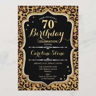 Invitation 70e anniversaire - Empreinte de léopard