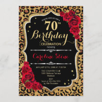 70e anniversaire - Empreinte de léopard de Red Ros