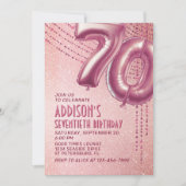 Invitation 70e anniversaire Femme Rose Gold (Devant)