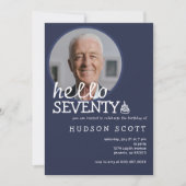 Invitation 70e anniversaire Fête Hommes Photo Soixante-dix Ma (Devant)