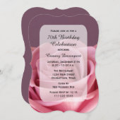 Invitation 70e anniversaire fête Joli Rose (Devant / Derrière)