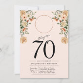 Invitation 70e anniversaire Floral Photo Party (Devant)