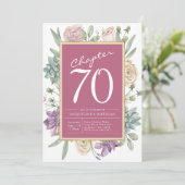 Invitation 70e anniversaire Floral Surprise Party (Debout devant)