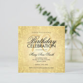 Invitation 70e anniversaire Gold Foil Look Confetti Stars (Debout devant)
