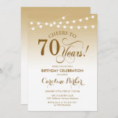 Invitation 70e anniversaire - Gold White (Devant / Derrière)