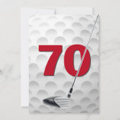 Invitation 70e anniversaire Golf Theme Party (Devant)