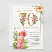 Invitation 70e anniversaire Hawaiian Tropical Cocktail Party (Devant)