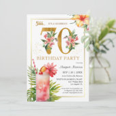 Invitation 70e anniversaire Hawaiian Tropical Cocktail Party (Debout devant)