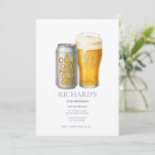 Invitation 70e anniversaire homme, amusant froid un pour le v (Debout devant)