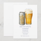 Invitation 70e anniversaire homme, amusant froid un pour le v (Devant / Derrière)