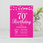 Invitation 70e anniversaire Hot Pink (Debout devant)