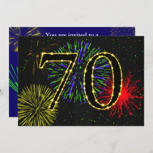 Invitation 70e anniversaire invitez (Devant / Derrière)