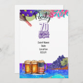 Invitation 70e anniversaire jamais eu l'air si bon (Devant / Derrière)