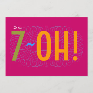 Invitation 70e anniversaire - le Big 7-OH!
