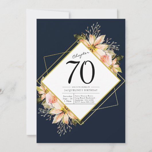 Invitation 70e anniversaire Marine Bleue (Devant)
