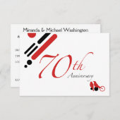 Invitation 70e anniversaire (mod oiseaux) (Devant / Derrière)