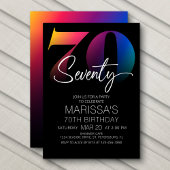 Invitation 70e anniversaire moderne