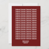 Invitation 70e anniversaire moderne Black Red SEVEN OH! W816 (Dos)