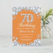 Invitation 70e anniversaire Orange et Silver Diamond (Debout devant)