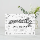 Invitation 70e anniversaire Parties scintillant de ballons d' (Debout devant)