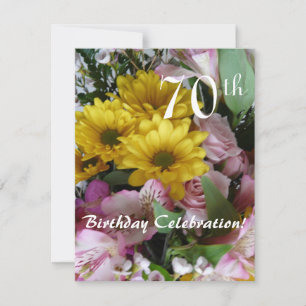 Invitation 70e anniversaire !-Party/Floral Bouquet