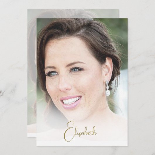 Invitation 70e anniversaire Photo élégante moderne (Devant / Derrière)