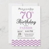 Invitation 70e anniversaire Purple Chevron (Devant)