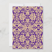 Invitation 70e anniversaire - Purple Gold Damask (Dos)