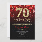 Invitation 70e anniversaire - Red Black Gold (Devant)