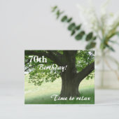 Invitation 70e anniversaire-Relax/avec devis (Debout devant)