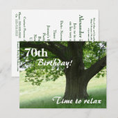 Invitation 70e anniversaire-Relax/avec devis (Devant / Derrière)