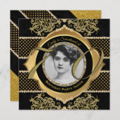 Invitation 70e anniversaire Seventieth Gold Diamond cadre pho (Devant / Derrière)