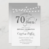 Invitation 70e anniversaire - Silver White (Devant / Derrière)