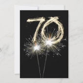 Invitation 70e anniversaire Sparklers de fête (Devant)