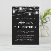 Invitation 70e anniversaire String Lights Jars Noir Blanc (Debout devant)