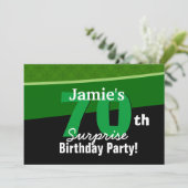 Invitation 70e anniversaire surprise G002 vert et noir (Debout devant)