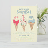 Invitation 70e anniversaire Surprise Party Ice Cream Cone (Debout devant)