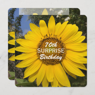 Invitation 70e Anniversaire Surprise Party Sunflower Invitati