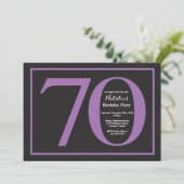 Invitation 70e Anniversaire Tableau Noir et Violet (Debout devant)