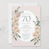 Invitation 70e anniversaire Tropical Floral (Devant)