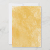 Invitation 70e anniversaire Turquoise Aquarelle jaune Peacock (Dos)