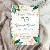 Invitation 70e anniversaire verdoyant