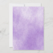 Invitation 70e anniversaire violet pansies fleurs or (Dos)