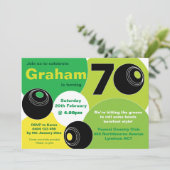 Invitation 70e Bowls de pelouse Barefoot Bowling Anniversaire (Debout devant)