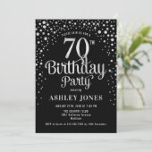 Invitation 70e fête d'anniversaire - Black & Silver (Debout devant)
