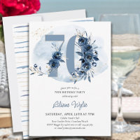 70e fête d'anniversaire Côte Bleue Floral Numéro 7