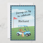 Invitation 70e fête d'anniversaire Fête de golf pour hommes (Dos)